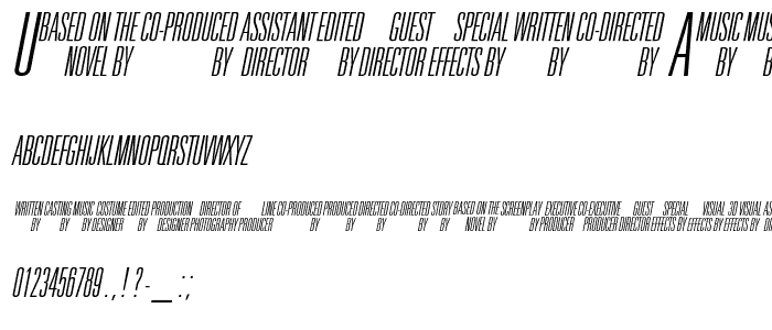 Universal Accreditation Italic font